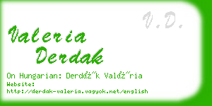 valeria derdak business card